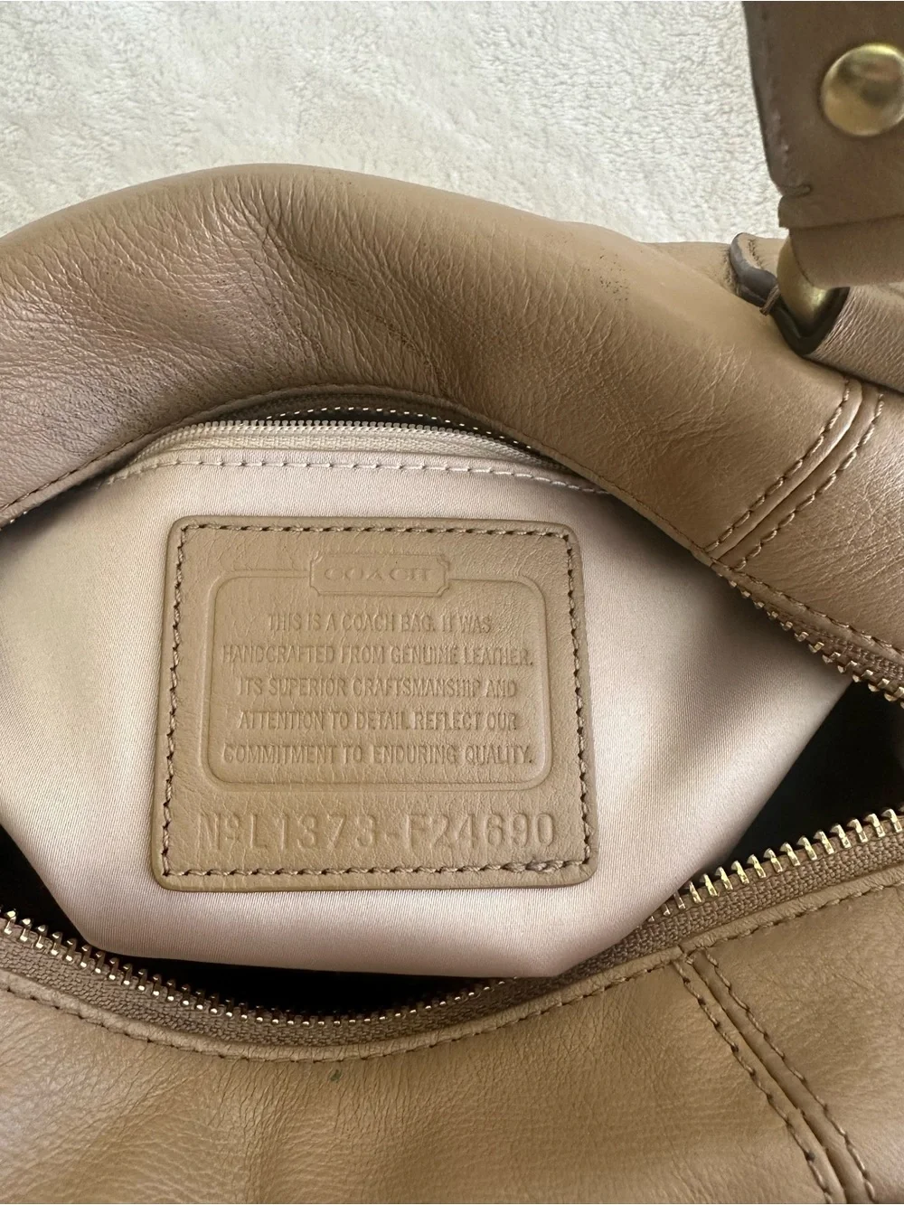 COACH Taupe Leather Cambell Docter Bag | Style Number: F24690